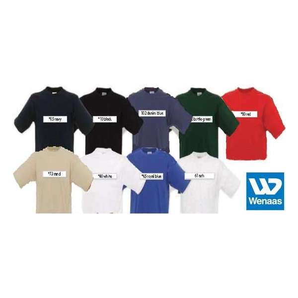 Wenaas - Dubbelpak T-shirt heren basic - 100% gekamde katoen 180 gr/m2 - (GOLDEN) 35010 Zwart Wenaas - Dubbelpak T-shirt heren basic - 100% gekamde katoen 180 gr/m2 - (GOLDEN) 35010 Zwart