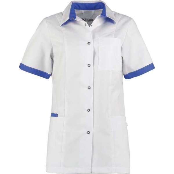 Haen / Ballyclare Dames Zorgjas Fijke- Wit / Royal Blue - Maat XL Haen / Ballyclare Dames Zorgjas Fijke- Wit / Royal Blue - Maat XL