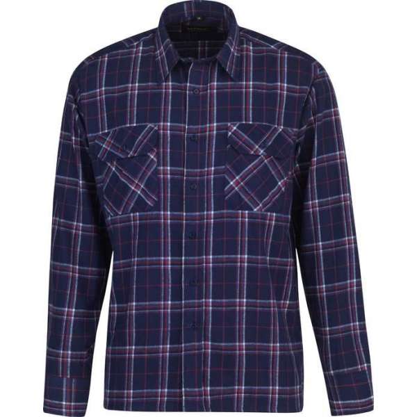 STØRVIK Flanellen Blouse Geruwd Katoen Heren Donkerblauw / Rood - Maat 3XL - DAWSON STØRVIK Flanellen Blouse Geruwd Katoen Heren Donkerblauw / Rood - Maat 3XL - DAWSON