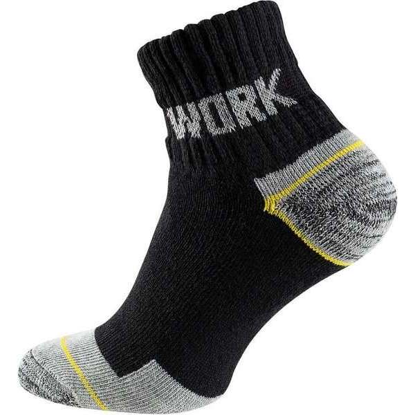 MeisterWear werksokken 3 paar, boven de enkel, zwart met grijs maat 39/42 en 43/46 MeisterWear werksokken 3 paar, boven de enkel, zwart met grijs maat 39/42 en 43/46