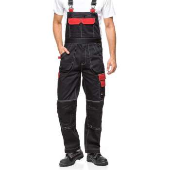 Avacore - Werkbroek / Tuinbroek - Zwart met Rood - Maat 52