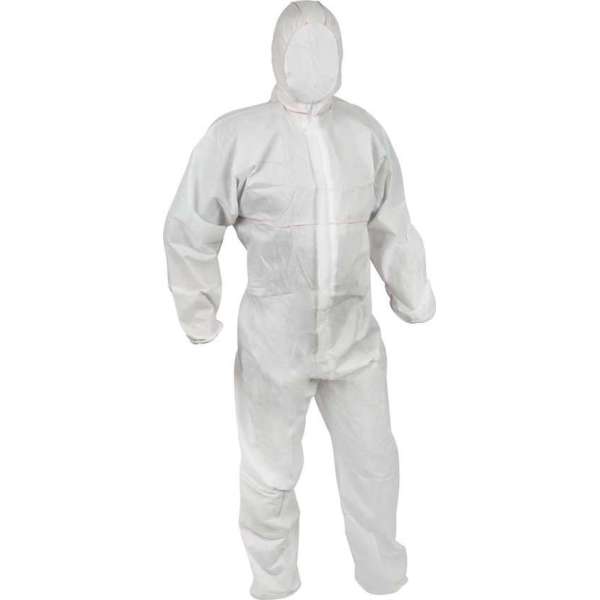 Wegwerp overall / beschermingspak met capuchon maat XL Wegwerp overall / beschermingspak met capuchon maat XL