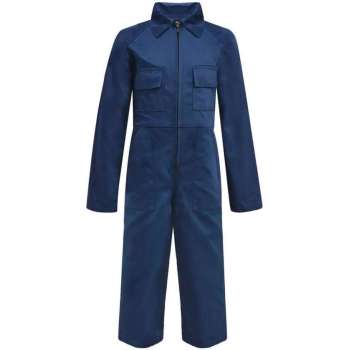 vidaXL Kinderoverall met mouwen maat 158/164 blauw