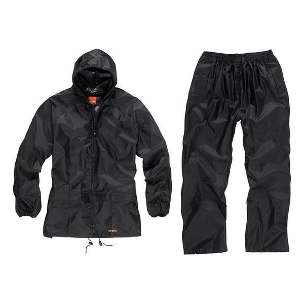 Scruffs Waterdicht Pak - Jas en Broek - Zwart - Maat XL Scruffs Waterdicht Pak - Jas en Broek - Zwart - Maat XL