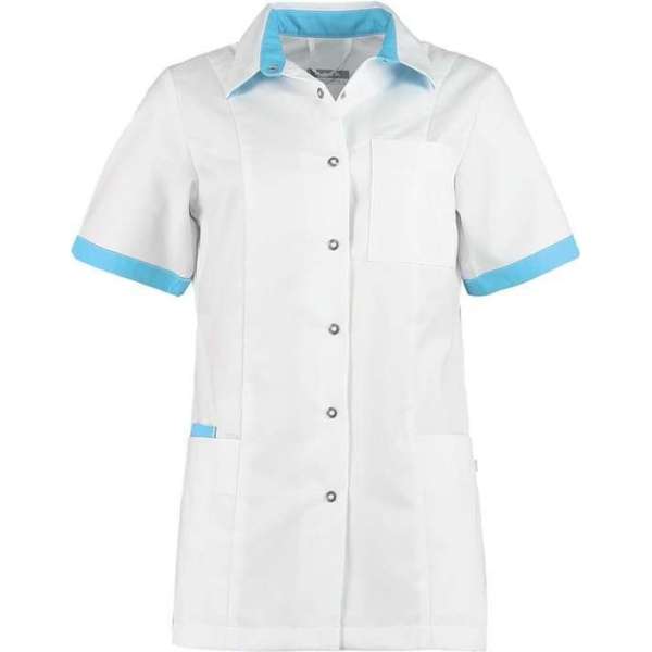 Haen / Ballyclare Dames Zorgjas Fijke- Wit / Turquoise - Maat XS Haen / Ballyclare Dames Zorgjas Fijke- Wit / Turquoise - Maat XS
