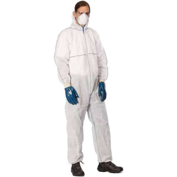 Wegwerp overall / Saneringsoverall Chemsafe-MS1 CAT III, type 5/6 maat L - 2 stuks Wegwerp overall / Saneringsoverall Chemsafe-MS1 CAT III, type 5/6 maat L - 2 stuks