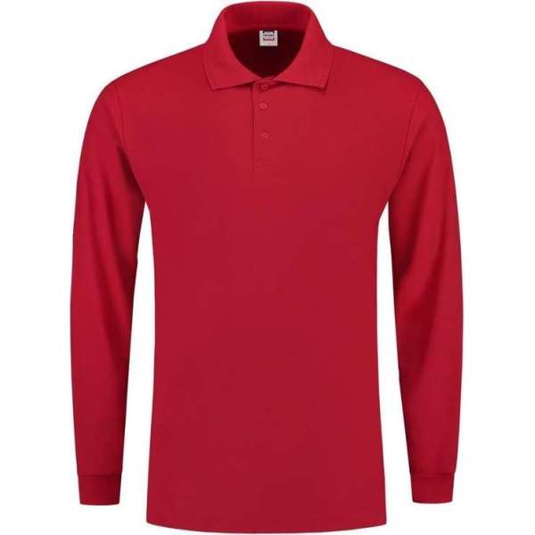 Tricorp Poloshirt lange mouw - Casual - 201009 - Rood - maat 5XL Tricorp Poloshirt lange mouw - Casual - 201009 - Rood - maat 5XL