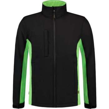 Tricorp Soft Shell Jack Bi-Color - Workwear - 402002 - Zwart / Lime - maat XS