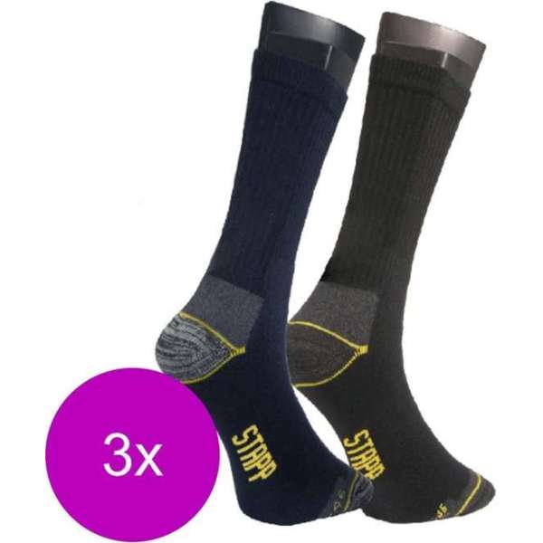 Stapp Yellow Herensok Allround Zwart - Sokken - 3 x 43-46 2-Pack Stapp Yellow Herensok Allround Zwart - Sokken - 3 x 43-46 2-Pack