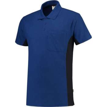 Tricorp poloshirt bi-color - Workwear - 202002 - koningsblauw / navy - Maat L