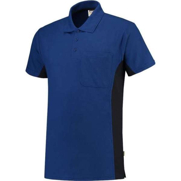 Tricorp poloshirt bi-color - Workwear - 202002 - koningsblauw / navy - Maat L