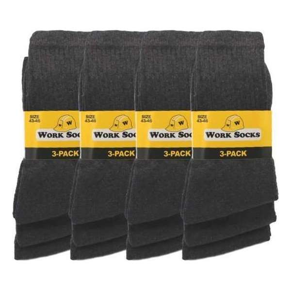 12 paar Bonanza werksokken - Light - Basic - Antraciet - Maat 43-46 12 paar Bonanza werksokken - Light - Basic - Antraciet - Maat 43-46