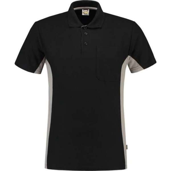 Tricorp Poloshirt Bicolor Borstzak 202002 Zwart / Grijs - Maat XXL Tricorp Poloshirt Bicolor Borstzak 202002 Zwart / Grijs - Maat XXL