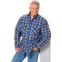 Houthakkershirt, blauw geruit, maat XL