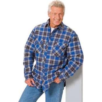 Houthakkershirt, blauw geruit, maat XL