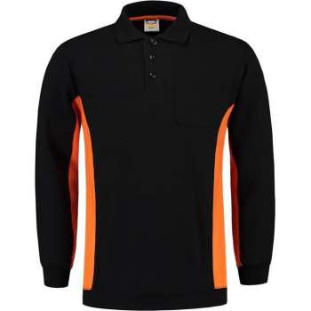 Tricorp Bi-Color Polo/Sweater - Workwear - 302001 - Zwart/Oranje - maat XS