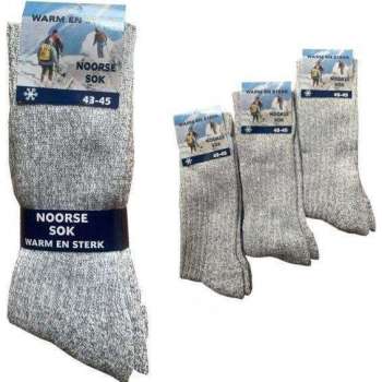 Socke - 1-Pack 1P Socks Socken Chaussettes Noorse Sokken Grijs - Maat 43/45