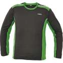 T-shirt Allyn longsleeve zwart/groen maat M