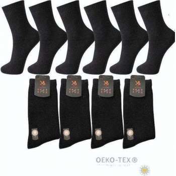 Socke/Sokken/Thermosokken Effen Zwart/Maat 43-46/Werksokken/2 Paar
