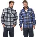 Fleece jack, zwart geruit, maat L