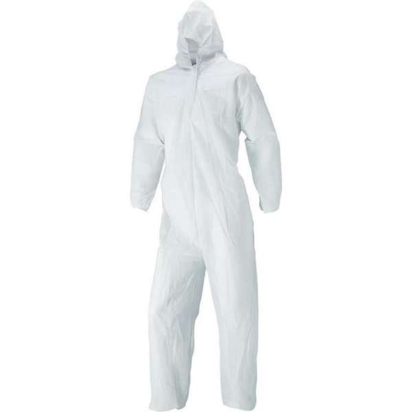 Beschermoverall, PP, 50 g/mm2, Gr. 3XL, wit Beschermoverall, PP, 50 g/mm2, Gr. 3XL, wit
