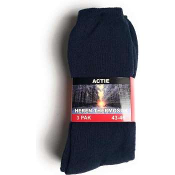 Thermosokken - 3 paar - Verpakt per 3 - Werksokken - Heren Thermosokken - Heren Werksokken - Extra Warm - Maat 43-46 - 3 Kleuren