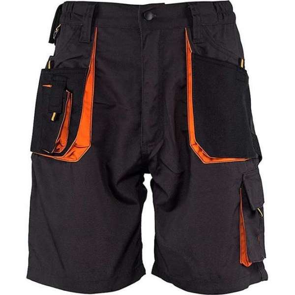 CRV Emerton Korte Werkbroek 03100003 - Zwart/Oranje - 62 CRV Emerton Korte Werkbroek 03100003 - Zwart/Oranje - 62