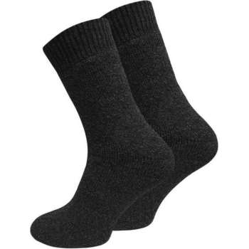 Socke/Sokken/Noorse sokken/Wol/Werksokken/Thermosokken/Maat 39-42 /Kleur: Zwart/2 Paar
