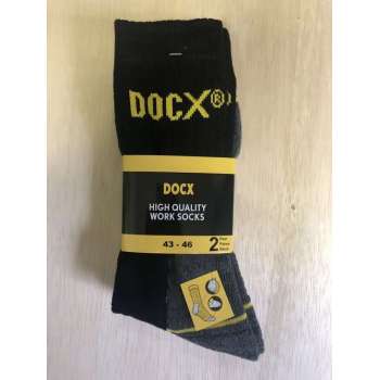 Werksokken DOCX 2 paar Zwart maat 43-46