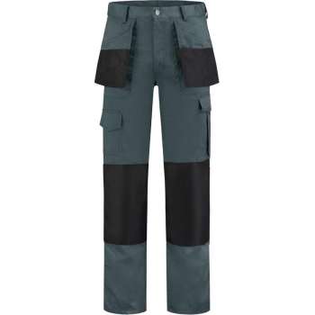 Yoworkwear Werkbroek Oxford polyester/katoen grijs/zwart maat 54