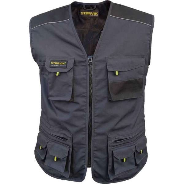 STØRVIK Zomer Bodywarmer Winddicht Heren Antraciet Grijs - Maat L - PILAR STØRVIK Zomer Bodywarmer Winddicht Heren Antraciet Grijs - Maat L - PILAR