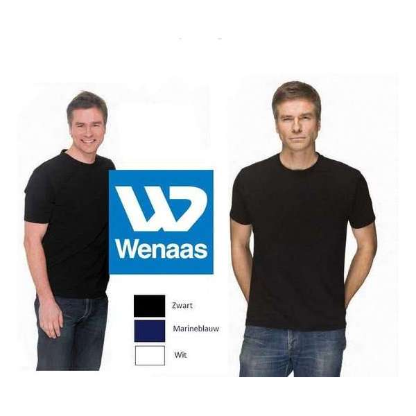 Wenaas - Dubbelpak T-shirt heren slim fit - gekamde katoen met 8% elastaan 200 gr/m2 - (MALAGA) 35031 Zwart Wenaas - Dubbelpak T-shirt heren slim fit - gekamde katoen met 8% elastaan 200 gr/m2 - (MALAGA) 35031 Zwart