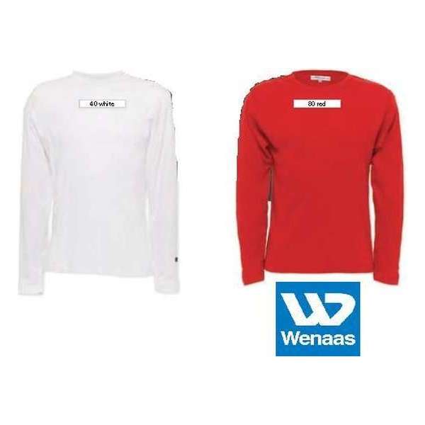 Wenaas - Dubbelpak T-shirt heren lange mouw - 100% katoen 250 gr/m2 - 35129 Wit Wenaas - Dubbelpak T-shirt heren lange mouw - 100% katoen 250 gr/m2 - 35129 Wit