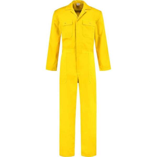 EM Workwear Overall Polyester/Katoen Geel - Maat 62 EM Workwear Overall Polyester/Katoen Geel - Maat 62