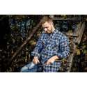 Houthakkershirt, blauw geruit, maat M