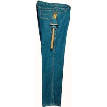 Werkspijkerbroek van duurzaam denim, kleur blauw, maat 94