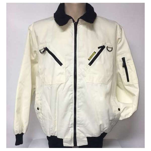 Werkjas - Jas - Pilotjack - Katoen/Nylon - off White - size - L Werkjas - Jas - Pilotjack - Katoen/Nylon - off White - size - L