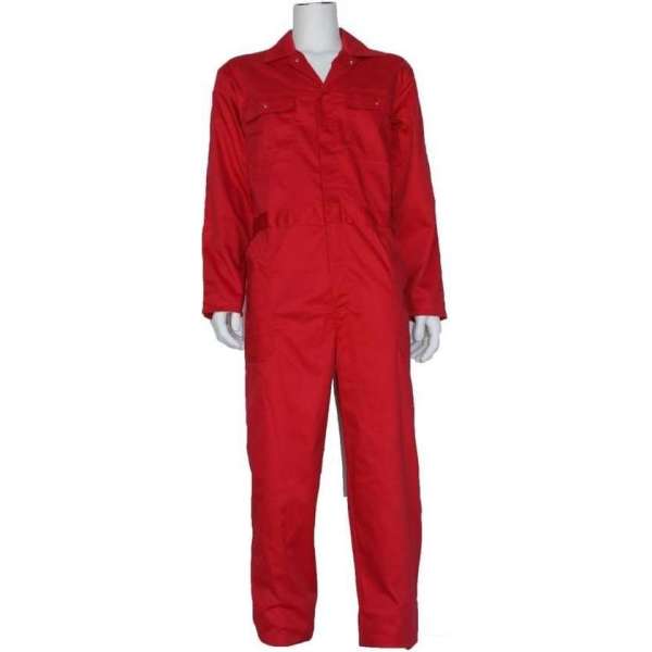 Yoworkwear Overall polyester/katoen rood maat 68 Yoworkwear Overall polyester/katoen rood maat 68