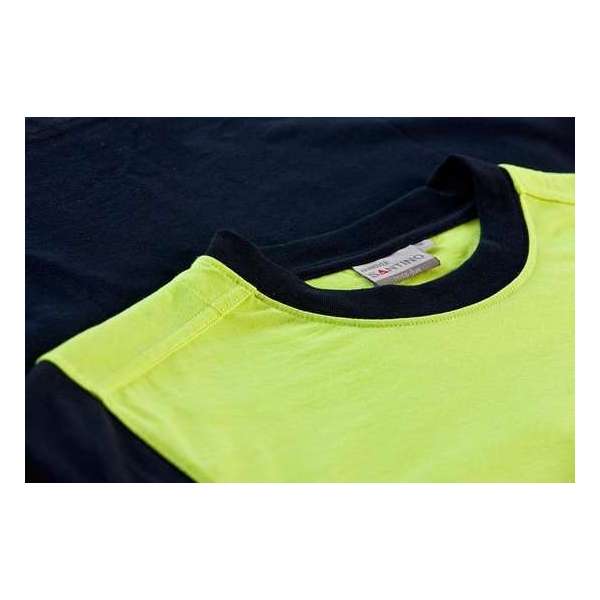 Santino Hivis t-shirt Hannover - 120149 - navy / fluor geel - maat M Santino Hivis t-shirt Hannover - 120149 - navy / fluor geel - maat M