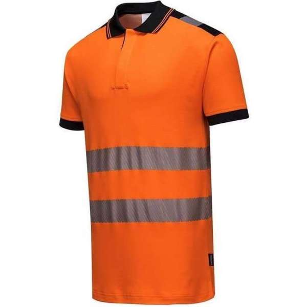 Portwest T180 - Hi-Vis Vision Poloshirt - Orange/Zwart - R Maat XL Portwest T180 - Hi-Vis Vision Poloshirt - Orange/Zwart - R Maat XL