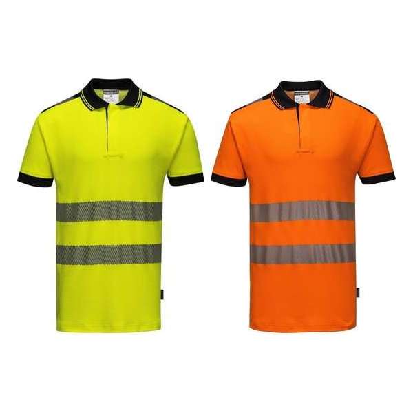 Portwest T180 - Hi-Vis Vision Poloshirt - Geel/zwart - R Maat S Portwest T180 - Hi-Vis Vision Poloshirt - Geel/zwart - R Maat S