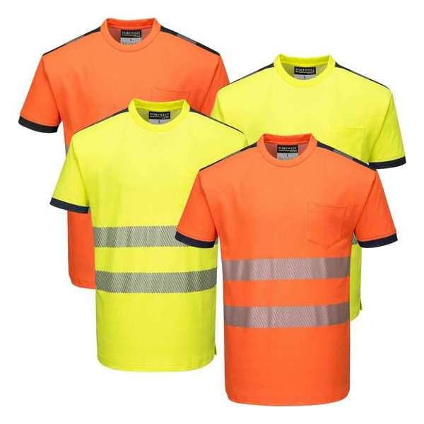 Portwest T181 - Hi-Vis Vision T-shirt - Geel/zwart - R Maat XL Portwest T181 - Hi-Vis Vision T-shirt - Geel/zwart - R Maat XL