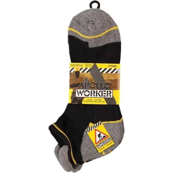 Worker sneaker werksokken - 6 Paar - Maat 39-42 Worker sneaker werksokken - 6 Paar - Maat 39-42