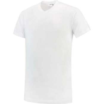 Tricorp T-shirt V-hals - Casual - 101007 - Wit - maat XXL
