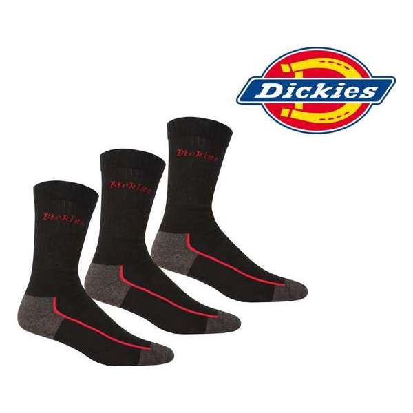 DICKIES SOKKEN - DICKIES Robust werksokken Cordura - 39/42 - zwart - 3 paar DICKIES SOKKEN - DICKIES Robust werksokken Cordura - 39/42 - zwart - 3 paar