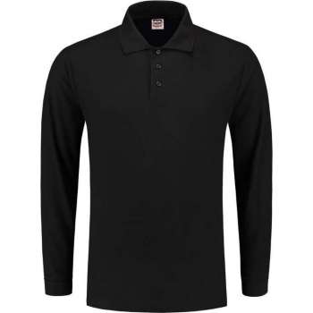 Tricorp Poloshirt lange mouw 100% katoen - Casual - 201008 - Zwart - maat 7XL