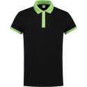 Tricorp polo bi-color fitted zwart-lime PBF 210 maat XXL