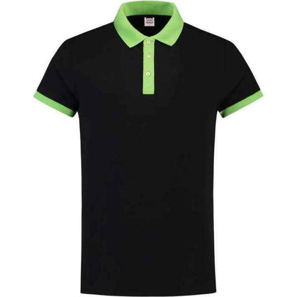 Tricorp polo bi-color fitted zwart-lime PBF 210 maat XXL Tricorp polo bi-color fitted zwart-lime PBF 210 maat XXL