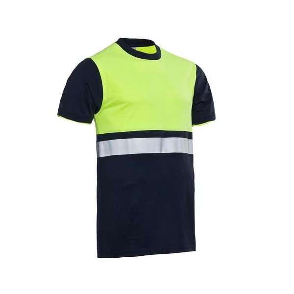 Santino Hivis t-shirt Hannover - 120149 - graphite / fluor geel - maat XXL Santino Hivis t-shirt Hannover - 120149 - graphite / fluor geel - maat XXL