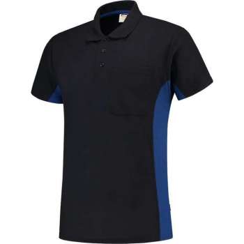 Tricorp poloshirt bi-color - Workwear - 202002 - navy/koningsblauw- Maat XXXL